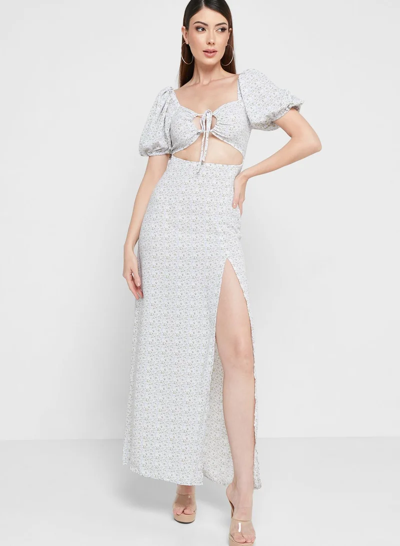 Miss Pap Cut Out Side Slit Dress