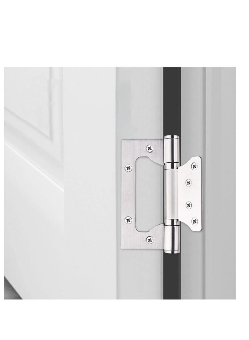 Excefore 4 Pack Non-Mortise Door Hinges, 4 x 3 inch Stainless Steel Interior Door Hinges with Screws, Smooth, and Easy to Install, for Bedroom,  Furniture Hardware (Silver) - Image 1