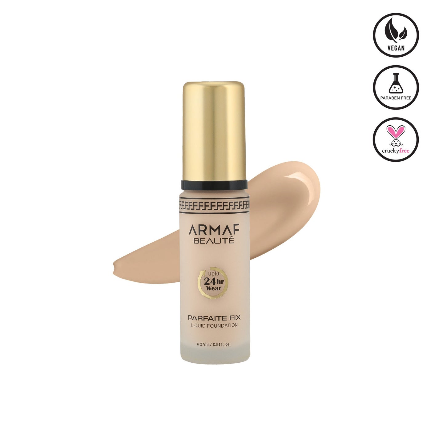 Armaf Beaute Face Make Up 24 Hour Parfaite Fix Liquid Foundation 22ml, Fair Colour, Long Lasting Matte Finish, Lightweight Formula, Buildable Coverage, Flawless Complexion, For All Skin Types