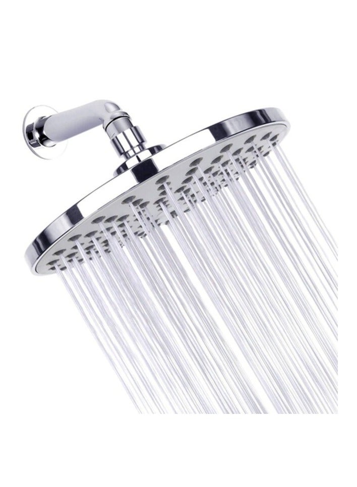 بروماس رأس دش عالي الضغط 8 بوصة رأس دش مطر G1/2 قابل للتعديل رأس دش الحمام رذاذ رأس دش مصقول كروم حمام مطر دائري رأس دش بديل - Image 1