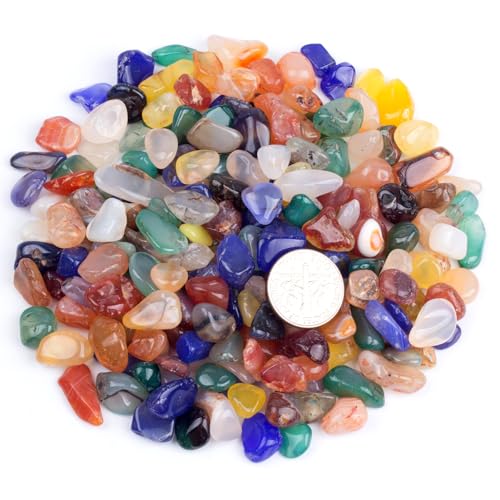 ZenQ 1 lb Clear Quartz Tumbled Stone Chips Crushed Natural Crystal Quartz Pieces - Image 2
