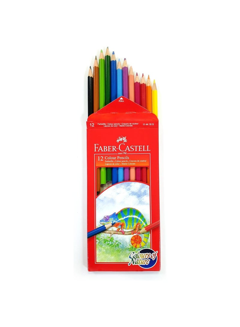 FABER-CASTELL 12 قطعة من أقلام الألوان الطبيعية متعددة الألوان - Image 3