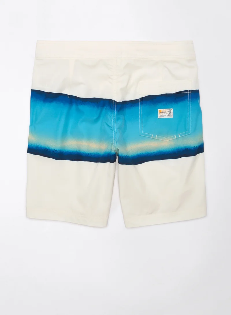 American Eagle Printed Ombre Flex 8" Classic Board Drawstring Shorts