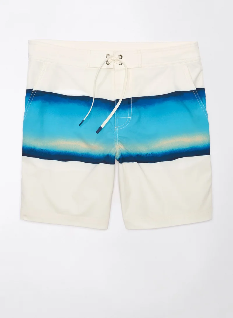 American Eagle Printed Ombre Flex 8" Classic Board Drawstring Shorts