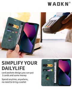 WAOKN For Samsung Galaxy S24 Ultra Case,Luxury Leather Wallet Cover, Leather Wallet Case Classic Design with Card Slot and Magnetic Flip Flip Folding Case for Galaxy S24 Ultra Phone Shell 6.8'' Case  - Image 3