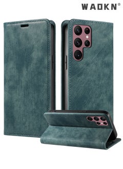 WAOKN For Samsung Galaxy S24 Ultra Case,Luxury Leather Wallet Cover, Leather Wallet Case Classic Design with Card Slot and Magnetic Flip Flip Folding Case for Galaxy S24 Ultra Phone Shell 6.8'' Case  - Image 1