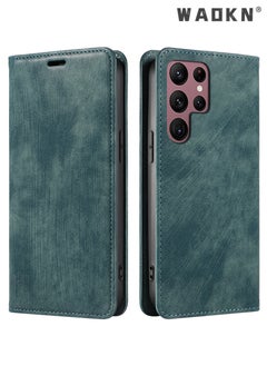WAOKN For Samsung Galaxy S24 Ultra Case,Luxury Leather Wallet Cover, Leather Wallet Case Classic Design with Card Slot and Magnetic Flip Flip Folding Case for Galaxy S24 Ultra Phone Shell 6.8'' Case  - Image 5