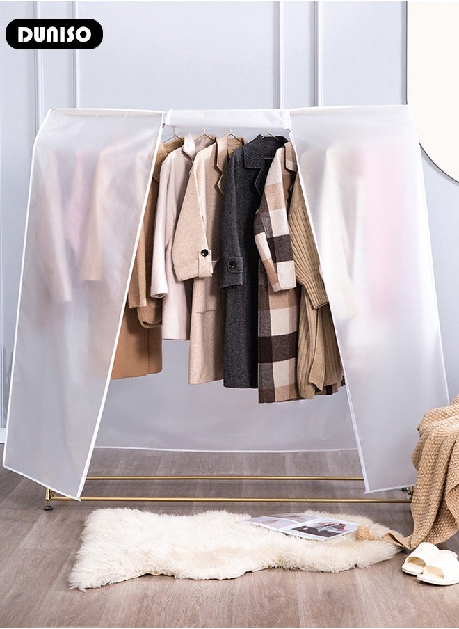 DUNISO - Hanging Garment Bag, Large Closet Clothing Protector, Dust-proof Wardrobe Garment Storage Bag, Coat Covers for Closet with Zipper for Suits, Shirts, Jackets, Long Dress - Image 1