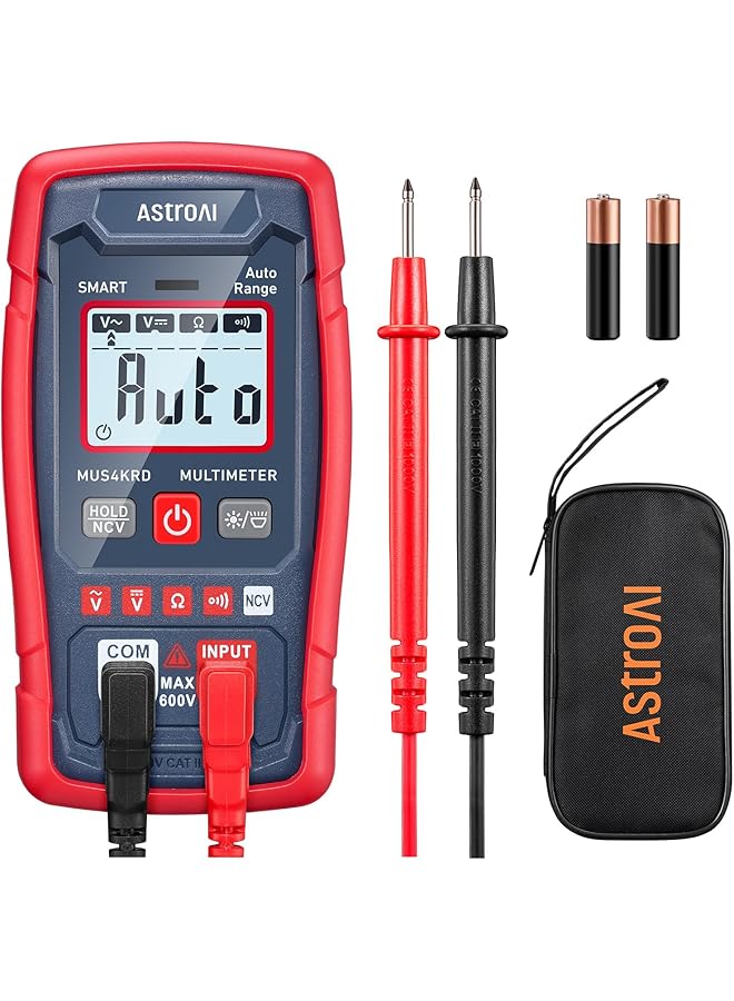Astroai Multimeter Tester 2000 Counts, Smart Measuring Mode, Auto-Ranging Digital Volt Meter, Fast Accurately Measures Ac/Dc Voltage, Resistance, Continuity, Supports A Non-Contact Voltage Function - Image 1