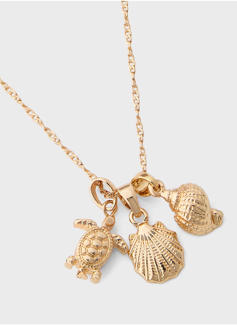 ELLA - 3 Mix Pack Quirky Pendant With Chain Necklace  With Two Mix Pack Pendants - Image 1