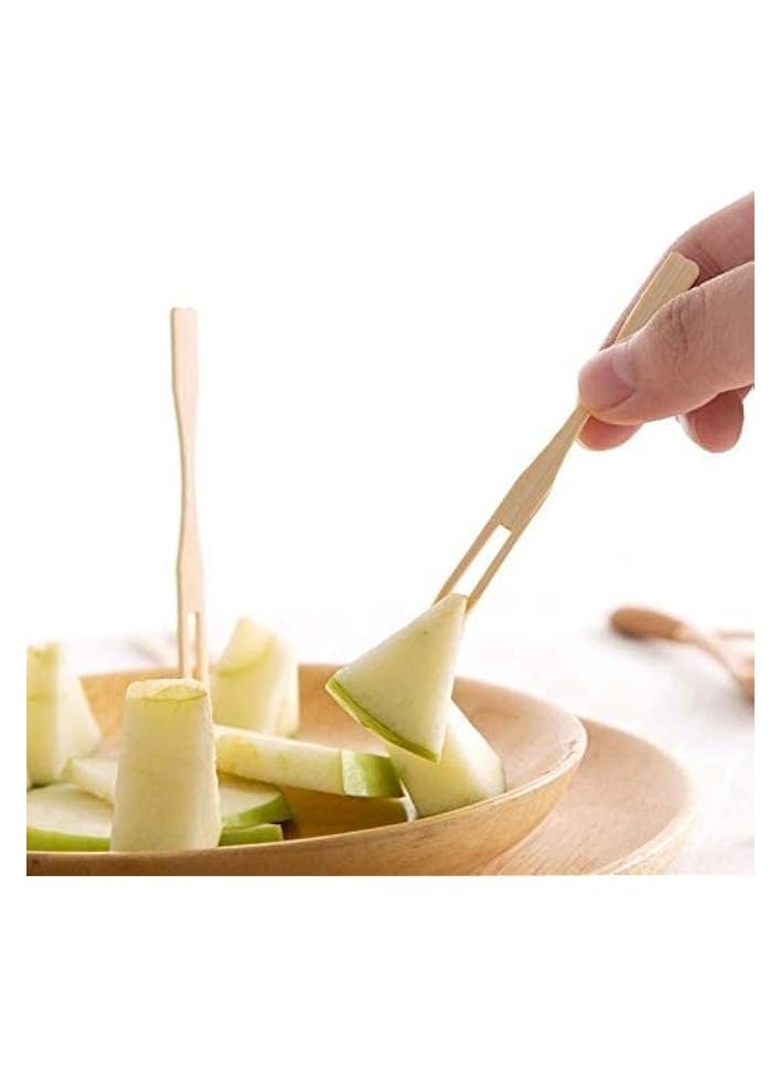 erorex Bamboo Forks 3.5 Inch,(100pcs) Mini Food Picks for Party, Banquet, Buffet, Catering, and Daily Life.  - Image 4