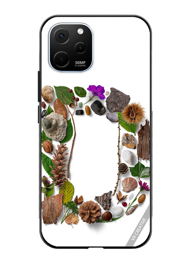 VR CREATIVE Protective Case Cover For Huawei Enjoy 50z Alphabet D Design Multicolour - Image 1