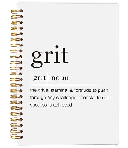 Ecezatik Inspirational Spiral Notebook,Inspirational Journal,Inspirational Journal for Women Men Writing,Grit Spiral Notebook 8.3×5.5 Inch - Image 1