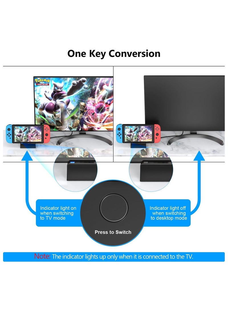 Portable Switch TV Docking Station with 4K/1080P HDMI and USB 3.0 - Dock for Nintendo Switch/Switch OLED Model (No Charging Cable) - Image 5