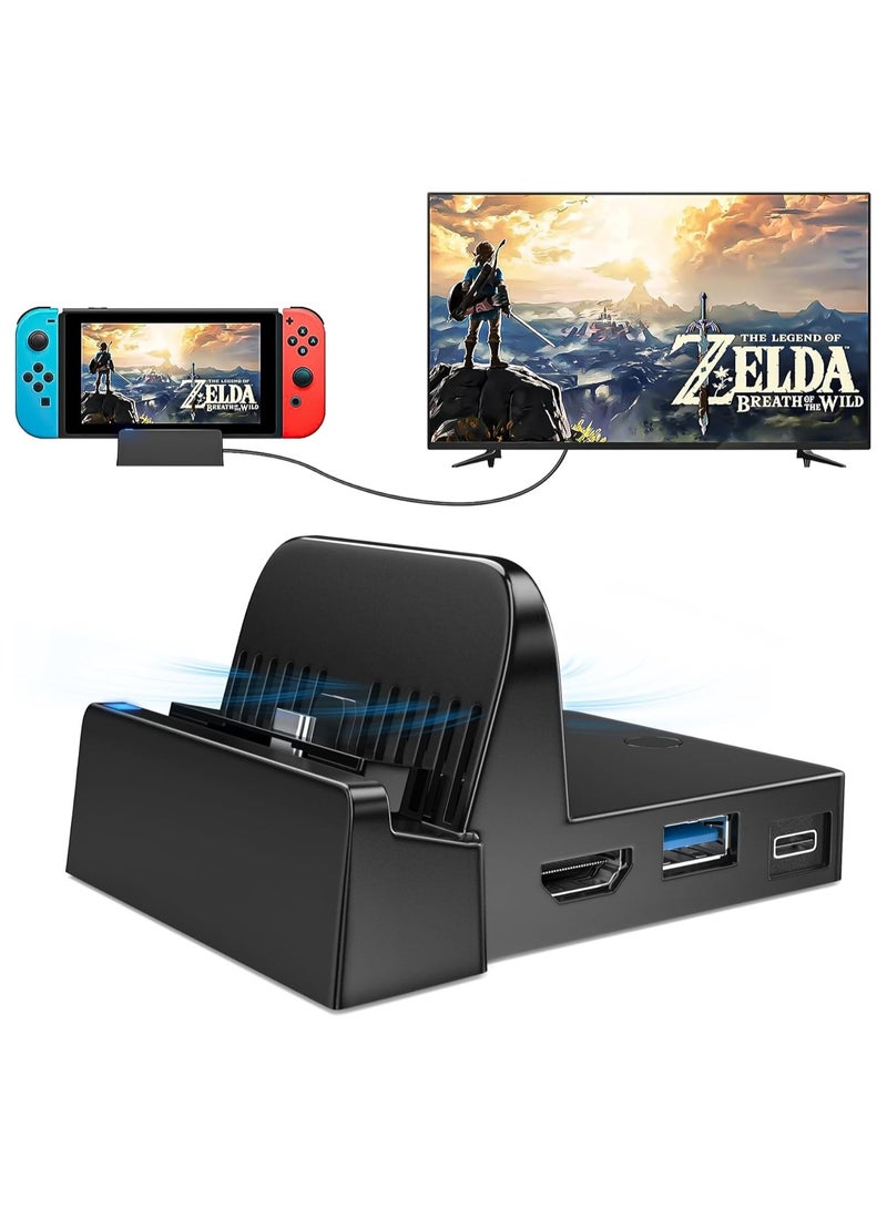 Portable Switch TV Docking Station with 4K/1080P HDMI and USB 3.0 - Dock for Nintendo Switch/Switch OLED Model (No Charging Cable) - Image 1