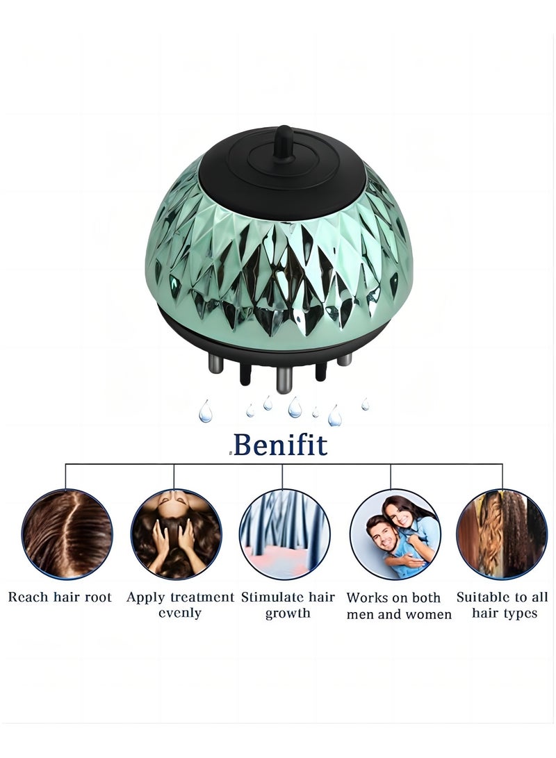 Hair Oil Applicator for Hair Regrowth Treatment - Scalp Massager Minoxidil Applicator Kit - 2 in 1 Scalp Comb Hair Oil Bottle and Hair Brush for Hair Loss Oil Neo Hair Growth Serum（green) - Image 1