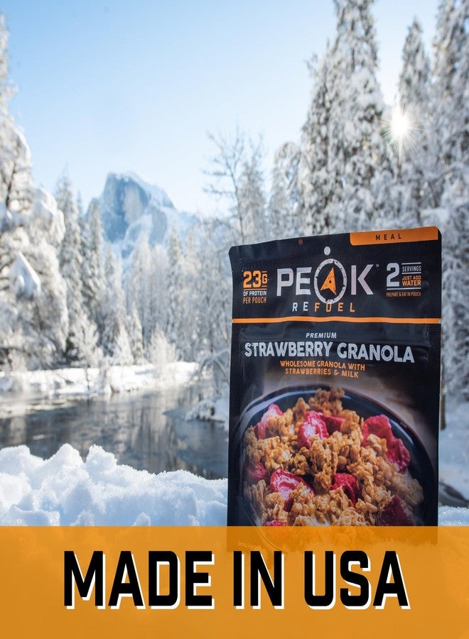 Peak Refuel Strawberry Granola 2-Pack | Freeze Dried Backpacking, Camping & Emergency Prep Food | 2 Servings Pouches - Image 3
