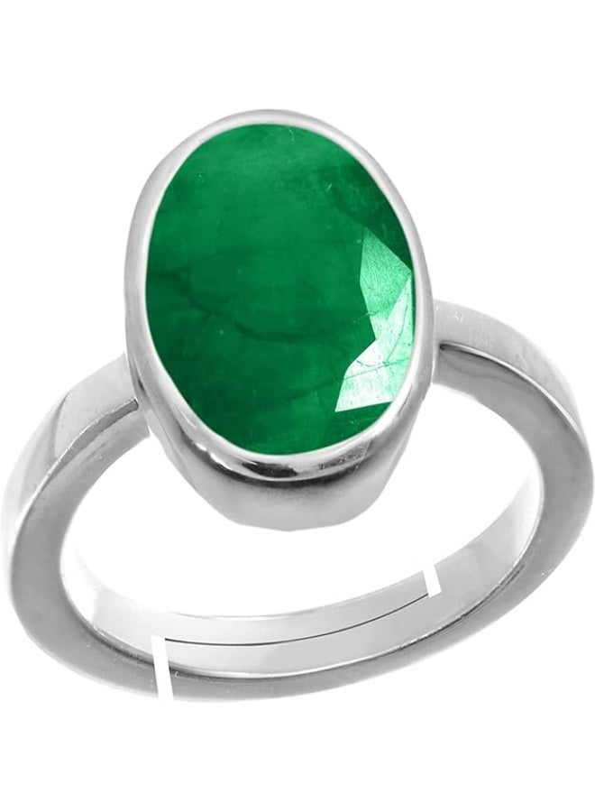 Sidharth Gems 9.25 Ratti Brazilian Emerald Panna Original Gemstone Certified Natural Gemstone AA++ Quality Ring For Men(one size) - Image 1