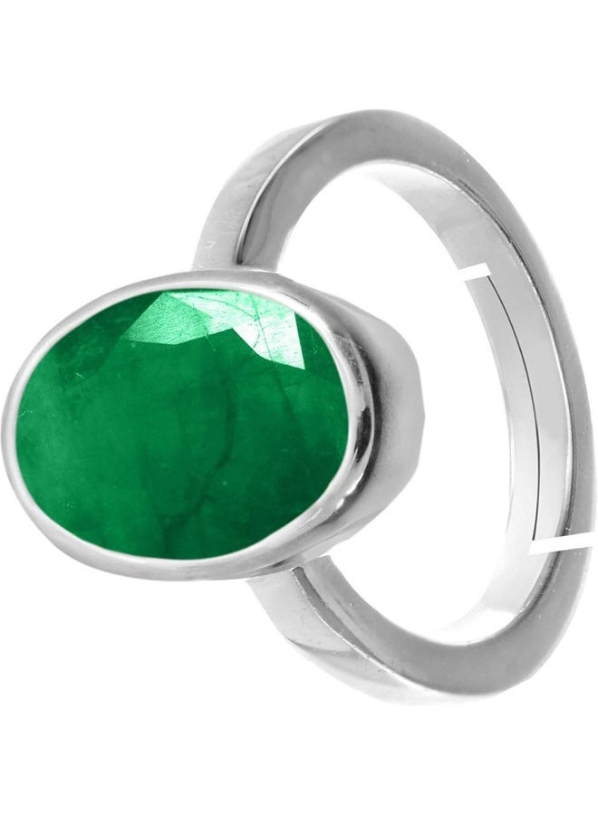 Sidharth Gems 9.25 Ratti Brazilian Emerald Panna Original Gemstone Certified Natural Gemstone AA++ Quality Ring For Men(one size) - Image 3