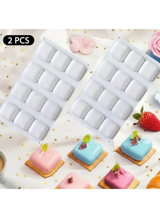 1pc Square Silicone Baking Mold 12 Cavity Nonstick Reusable For Mousse Cake Soap Bread Chocolate - Image 3