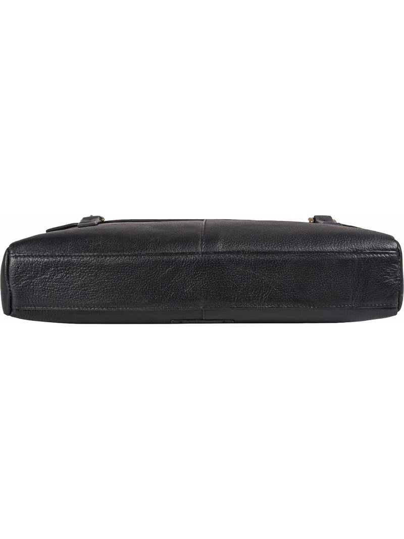 Hidesign Mens EE Fleet STREETIII Large Black Messenger Bag - Image 5