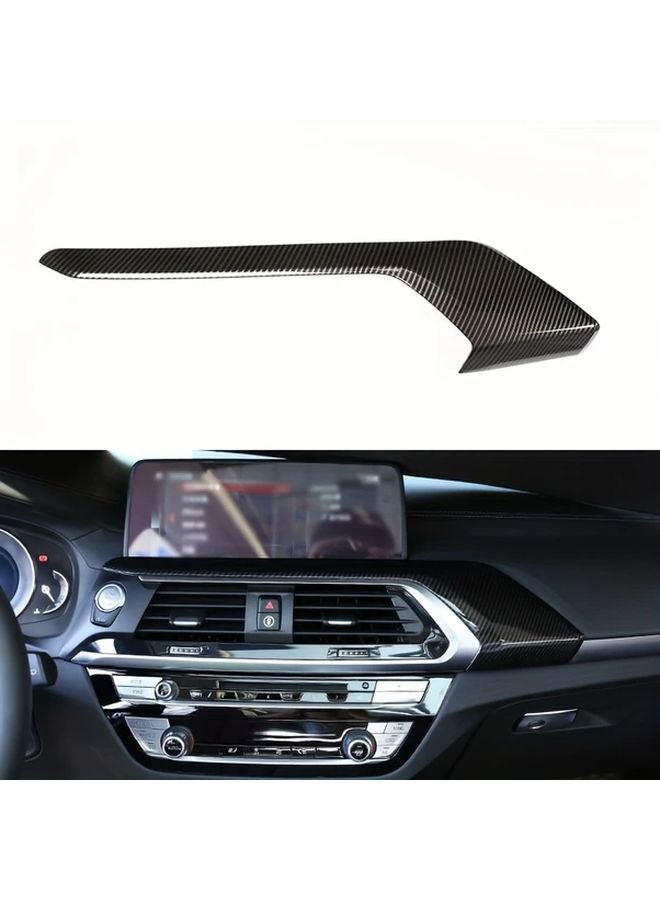BMW G01 X3 زينة فتحات ألياف الكربون ABS ملحق داخلي أسود رمادي - Image 1