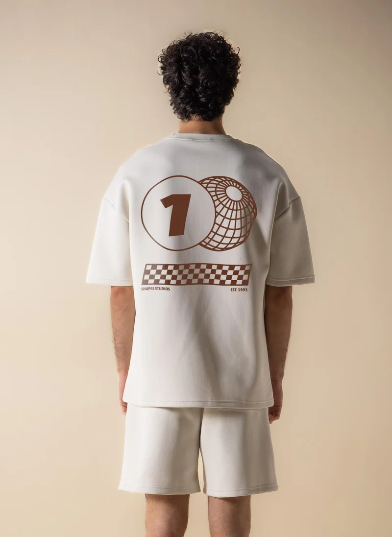 شايبس CONTRAST PRINTED HEAVYWEIGHT T-SHIRT