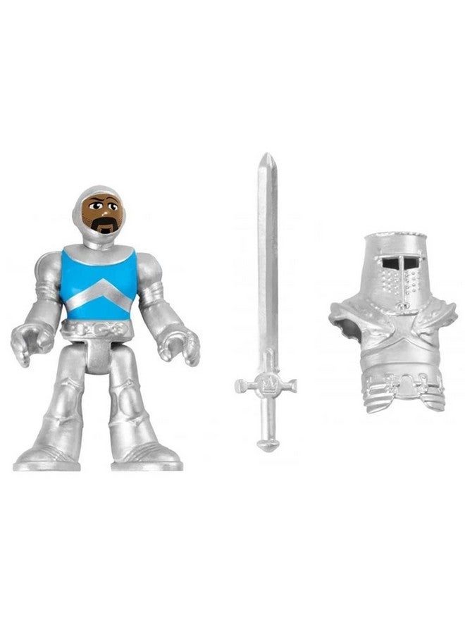 Imaginext Replacement Parts for Fisher-Price Clobbering Crossbow Playset - HCG67 ~ Replacement Figure in Blue and Silver, Helmet and Sword - Image 1
