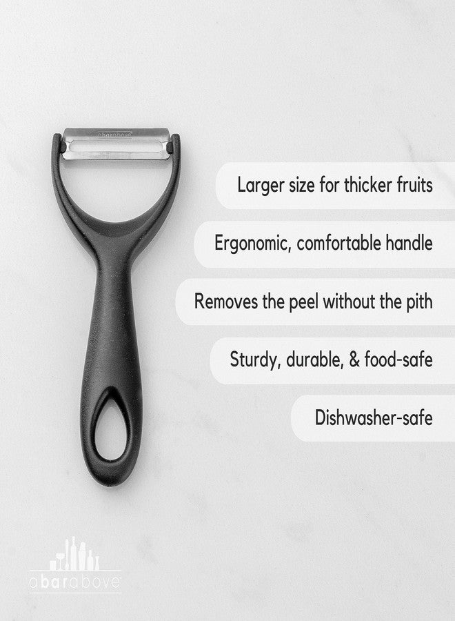 A Bar Above Gold Citrus Peeler, Stainless Steel Fruit Peeler for Garnishes, Cocktail Twists, Comfortable Grip Peeling Tool for Oranges, Lemons, Limes, Bartender Accessory, Kitchen Essentials, Silver - Image 2