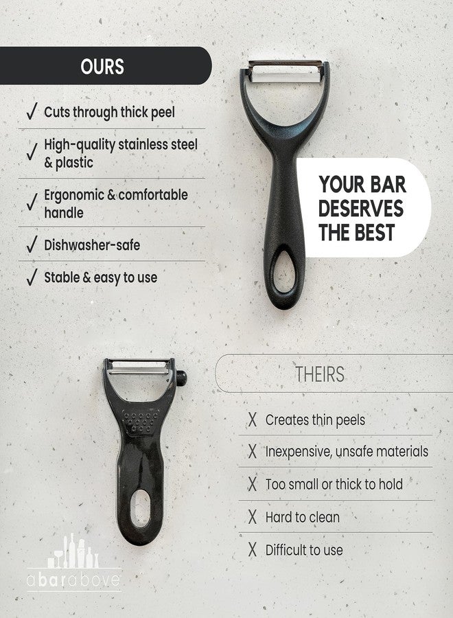 A Bar Above Gold Citrus Peeler, Stainless Steel Fruit Peeler for Garnishes, Cocktail Twists, Comfortable Grip Peeling Tool for Oranges, Lemons, Limes, Bartender Accessory, Kitchen Essentials, Silver - Image 5
