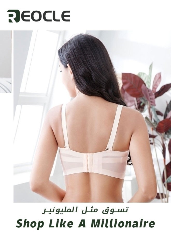 REOCLE Women's Push Up Strapless Bra Thick Padded Convertible Multiway Bras Beauty Back Smoothing Strapless Bra - Image 4