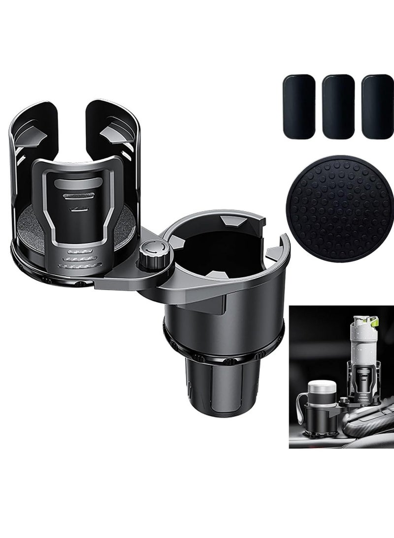 ET-LIFE Car Cup Holder Expander,2 in 1 Expandable Cup Holder for Car with Locking Function and 360° Rotating - Image 1