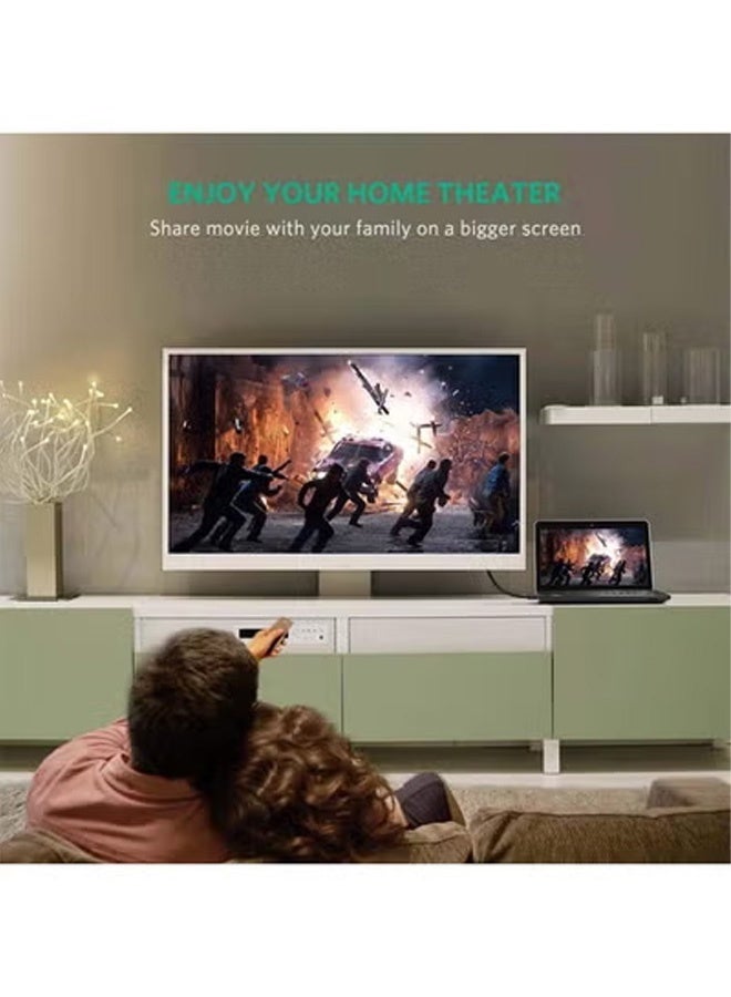 تايمي مجموعه من 2 كابل  4K  الي كابل DP  ذكر إلى ذكر يدعم بطاقة الرسومات والكمبيوتر الشخصي والتلفزيون يدعم الصوت ونظام الواقع الافتراضي - Image 3