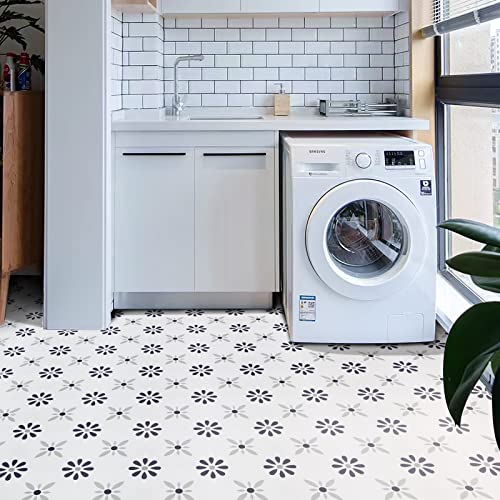 SVNOOC Peel & Stick Floor Tile Stickers, DIY Flooring for Kitchen, Dining Room, Bathrooms, Pet House and More, Self-Adhesive 8x8 inches,10 Pack (1006) - Image 2