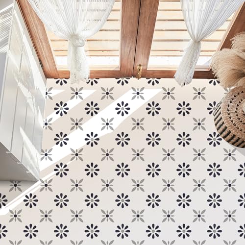 SVNOOC Peel & Stick Floor Tile Stickers, DIY Flooring for Kitchen, Dining Room, Bathrooms, Pet House and More, Self-Adhesive 8x8 inches,10 Pack (1006) - Image 3