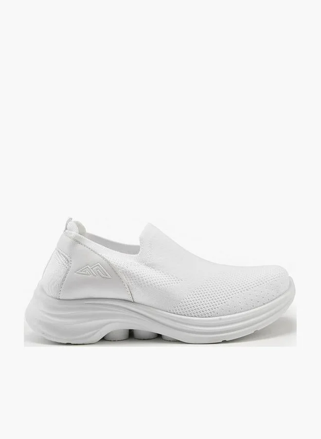 شو اكسبرس Textured Slip-On Sports Shoes With Pull Tab
