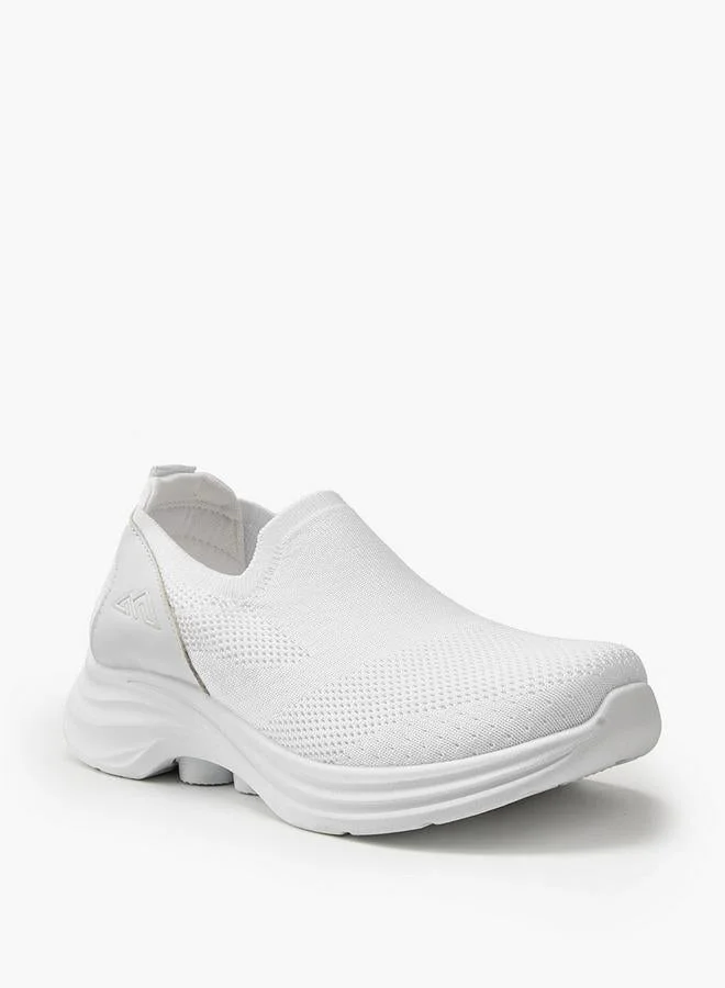 شو اكسبرس Textured Slip-On Sports Shoes With Pull Tab