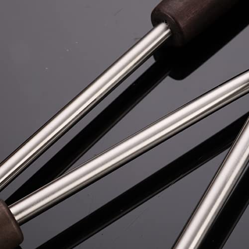 Mockery Stainless Steel Long Soup Kitchen Ladle, Professional Kitchen Large Serving Spoon with Wooden Handle for Soup, Chili, Gravy, Salad Dressing Or Other Foods in Restaurant and Home, 13 inch - Image 5