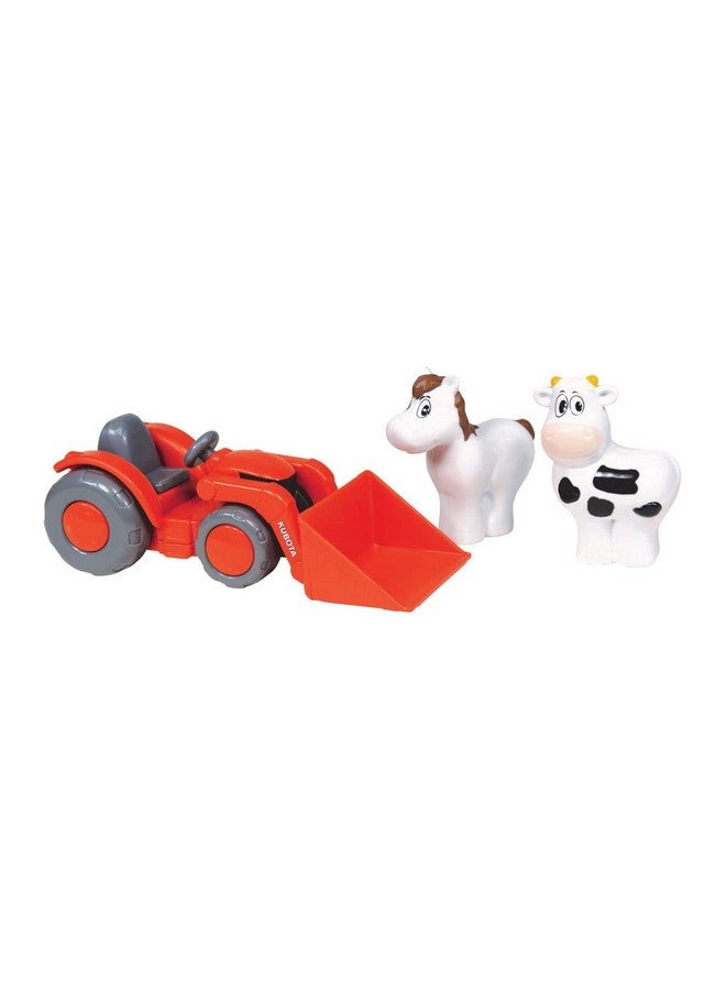 NewRay Kubota Lil’ Orange Farm Tractor & Animals Playset - Image 1