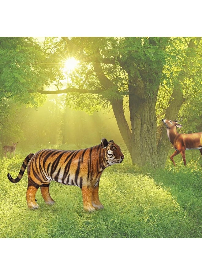 Jet Creations 40" Long Inflatable Tiger Toy, Orange-Yellow with Black Stripes, Realistic Jungle Animal Figure, Perfect for Pool Fun, Home Decor, Photo Prop, Wildlife Safari Theme, 1 pc - Image 2