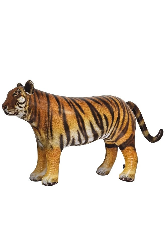 Jet Creations 40" Long Inflatable Tiger Toy, Orange-Yellow with Black Stripes, Realistic Jungle Animal Figure, Perfect for Pool Fun, Home Decor, Photo Prop, Wildlife Safari Theme, 1 pc - Image 5