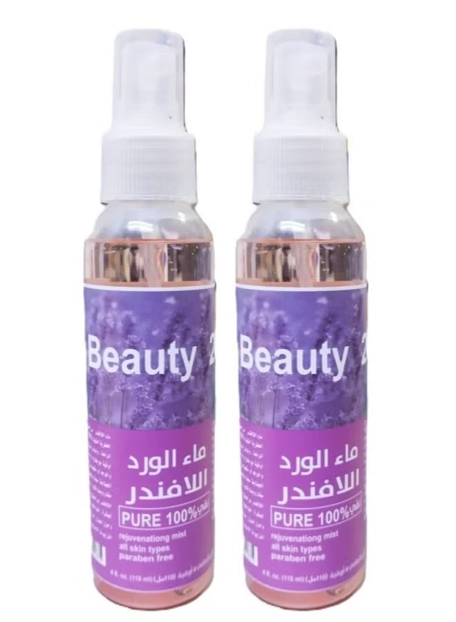 Beauty 2.0 2Pcs Lavender Rose Water 118 Ml - Image 1