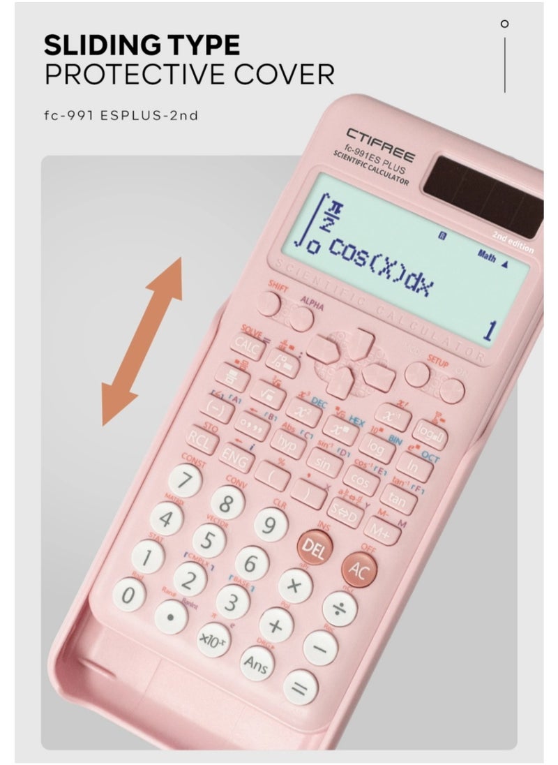 CTIFREE FC-991Es Plus 2nd Edition Scientific Calculator Pink  - Image 5
