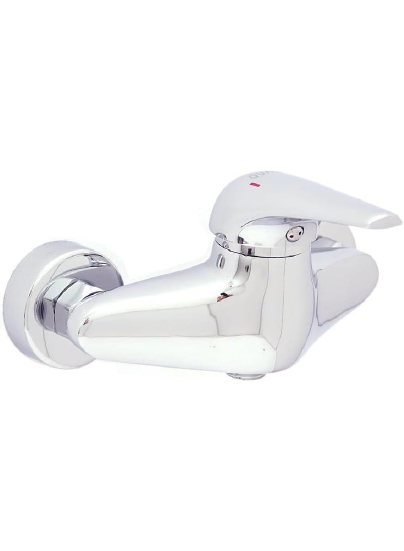 كوالتي خلاط شطاف كروم جداري مع مياه ساخنة وباردة كواليتي بذراع واحدة صنع بجودة عالية من مواد قوية ومتينة بلون لامع يضفي لمسة من الأناقة في المنزل - Image 4