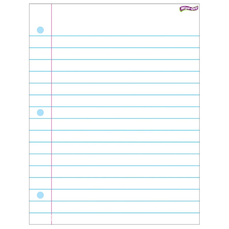 Trend Enterprises TREND Notebook Paper Wipe-Off Chart, Classroom Decor, 17" x 22" - Image 5