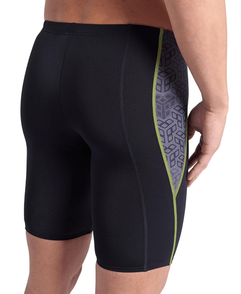 ARENA Performance Men's Camo Kikko Swim Jammer MaxLife Knee-Length Swimsuit Athletic Pool Training Competitive Bathing Suit, Black/Black Multi, US Size 24 - Image 4