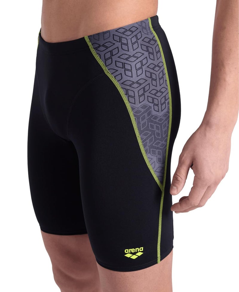 ARENA Performance Men's Camo Kikko Swim Jammer MaxLife Knee-Length Swimsuit Athletic Pool Training Competitive Bathing Suit, Black/Black Multi, US Size 24 - Image 3