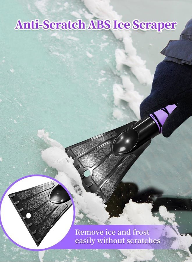 HEEYA 42.2 Inch Ice Scraper and Brush for Car, Snow Brush and Ice Scraper for Windshield Window, Car Snow Scraper with Foam Grip for SUV Truck Jeep Vehicle - Purple - Image 5