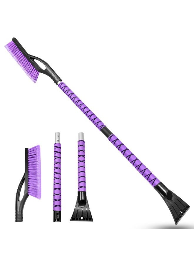 HEEYA 42.2 Inch Ice Scraper and Brush for Car, Snow Brush and Ice Scraper for Windshield Window, Car Snow Scraper with Foam Grip for SUV Truck Jeep Vehicle - Purple - Image 1