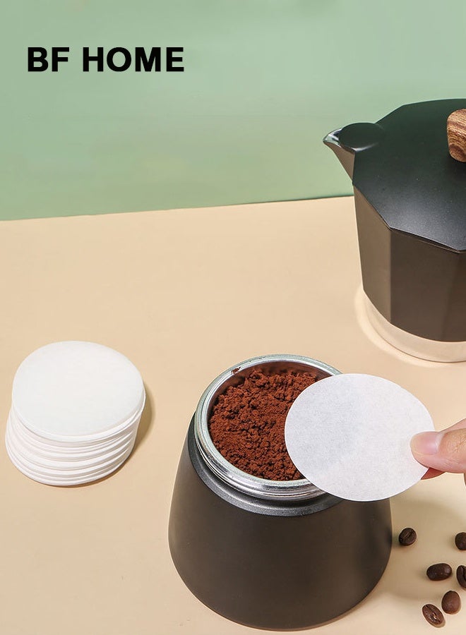 BF HOME 100 Papers/Box 58mm Round Filter Paper - Suitable for Coffee Makers, Moka Pots, and Ice Drip Pots Coffee Espresso Machine Puck Screen Secondary Water Separation Filter Special Filter Paper - Image 5